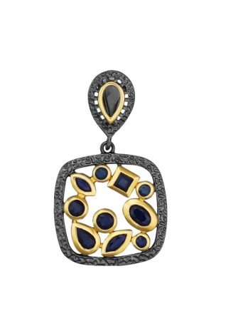 Подвеска с натуральным сапфиром