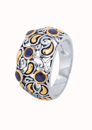 Кольцо с натуральными сапфирами