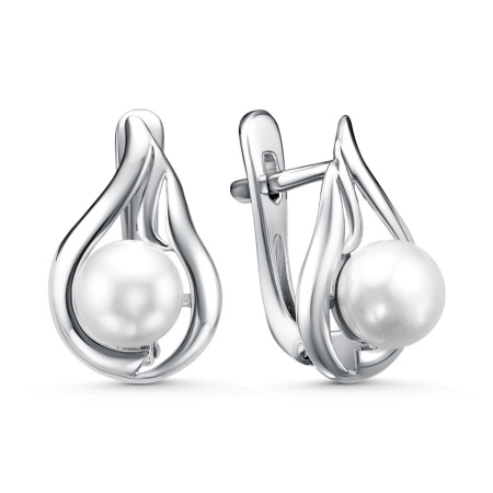 Серьги из серебра с жемчугом