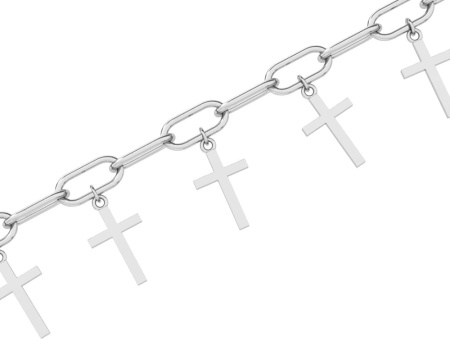 Серебряный браслет «Кресты»