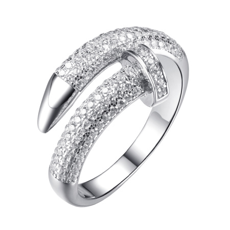 Серебряное кольцо с фианитами «Гвоздь»