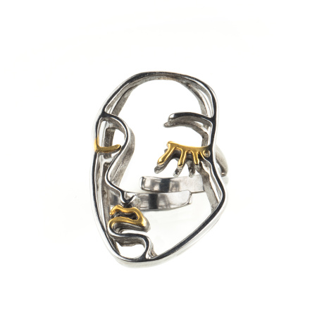 Серебряное кольцо «Пикассо»