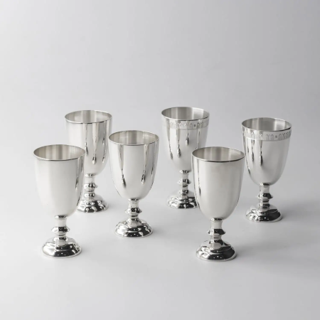Серебряный набор рюмок «№1» - 6 предметов