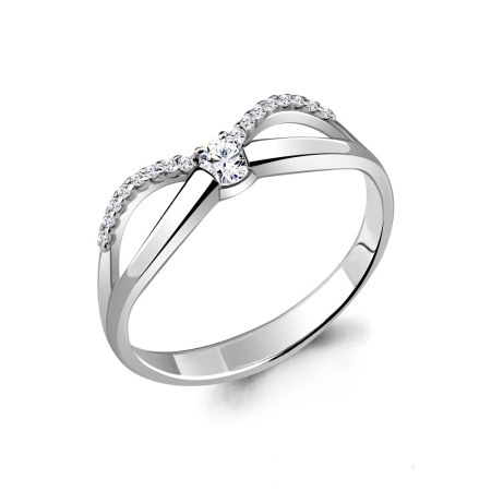 Серебряное кольцо на фалангу с фианитами