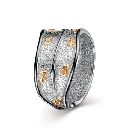 Серебряное кольцо «Мягкие часы»