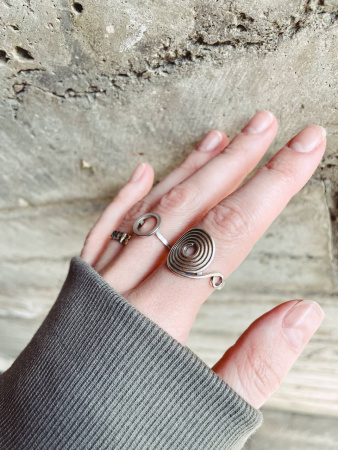 Кольцо из серебра «Лабиринт»