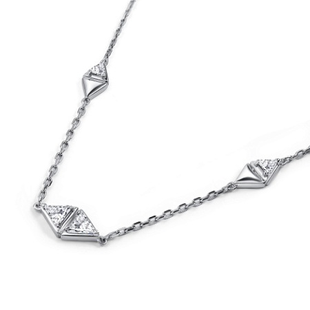 Колье из серебра с фианитами