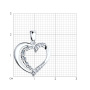 Серебряная подвеска с фианитами «Сердце»