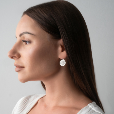 Серебряные серьги «Монетка»