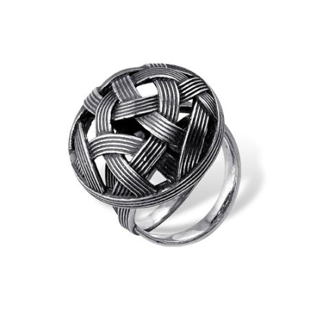 Кольцо из серебра «Клубок»