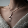 Серебряный кулон «Скрипичный ключ»