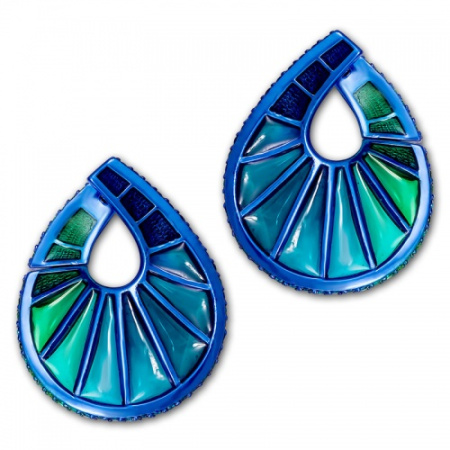 Серьги из серебра с эмалью