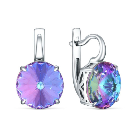 Серьги из серебра c кристаллами Swarovski