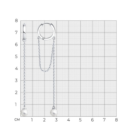 Серьги из серебра с керамическими вставками