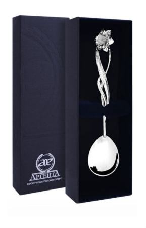 Серебряная чайная ложка «Нарцисс»