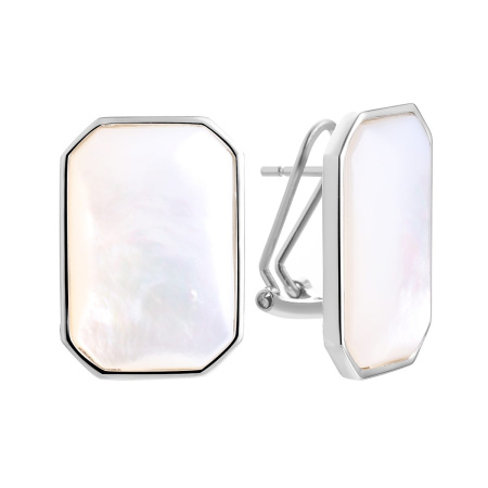 Серьги из серебра с перламутром