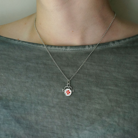 Подвеска из серебра с эмалью