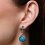 Серебряные серьги с бирюзой