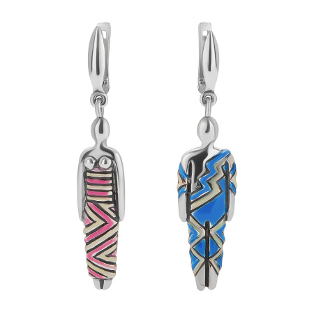 Серьги из серебра «Африканцы»