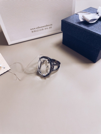 Серебряное кольцо с горным хрусталем