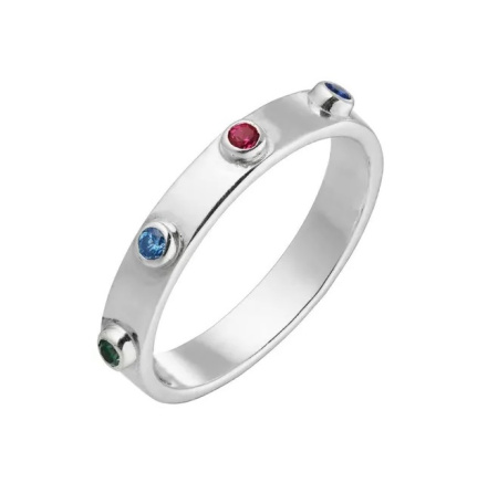 Серебряное кольцо с фианитами «Венец Варвары великомученицы»