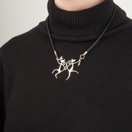 Серебряное колье «Танец»