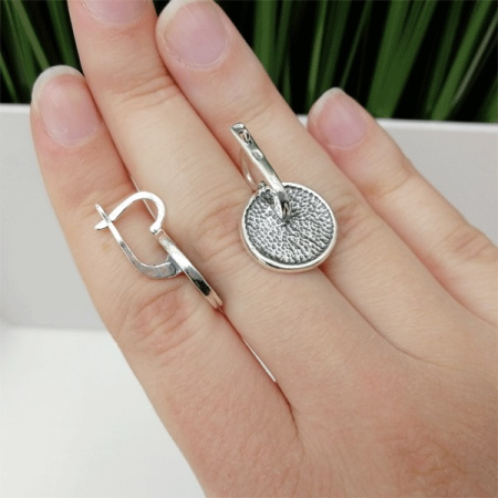 Серебряные серьги «Монетка»
