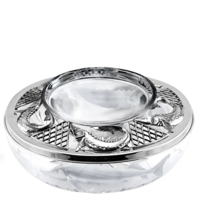 Серебряная икорница «Осетр»