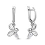 Серьги из серебра с фианитами «Осы»