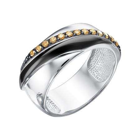 Кольцо из серебра с цитринами