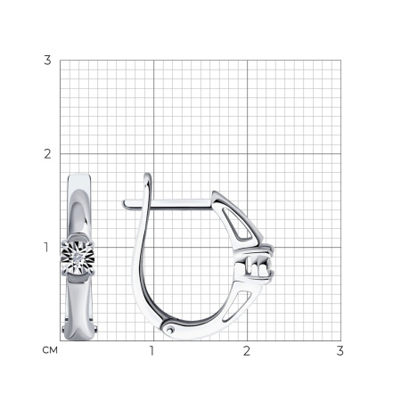 Серьги из серебра с бриллиантами