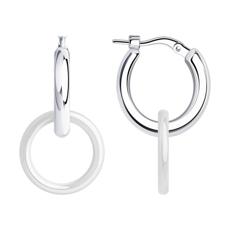 Серебряные серьги-конго