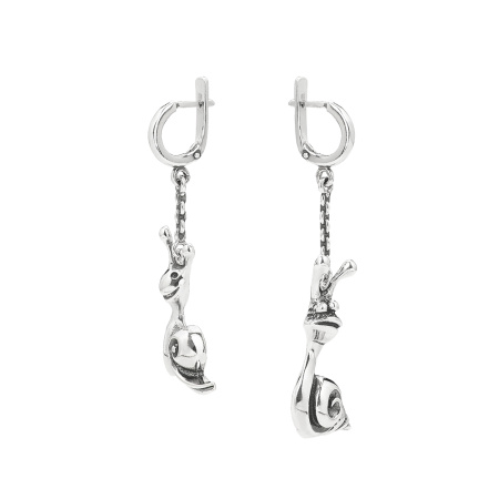 Серьги из серебра «Улитки»