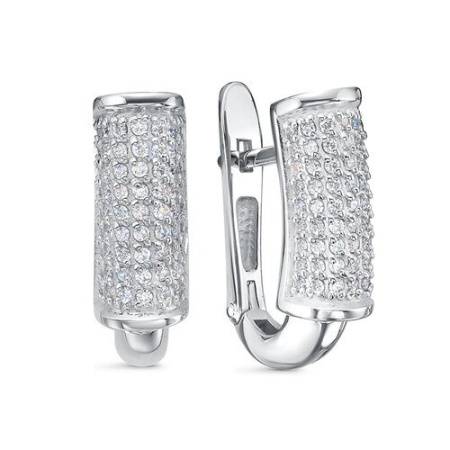 Серебряные серьги с фианитами