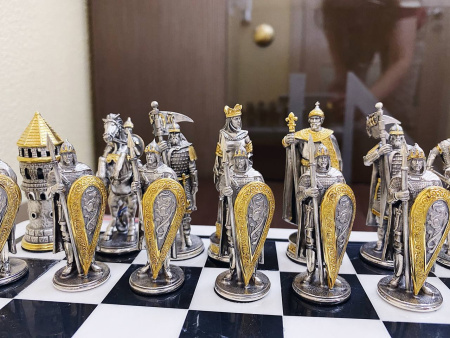 Шахматы из серебра «Ледовое побоище»