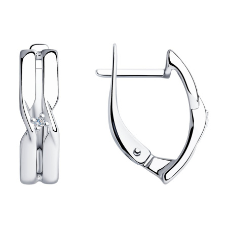 Серьги из серебра с бриллиантами