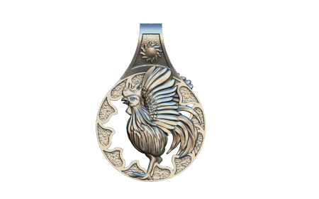 Серебряный тотем малый «Кричащий петух»