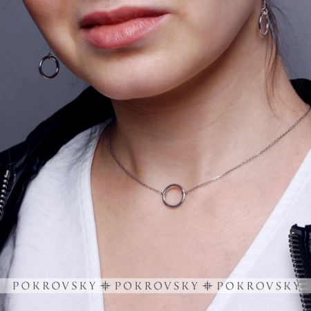 Серебряное колье «Круг»