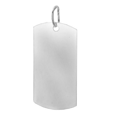 Серебряная подвеска «Жетон» под гравировку