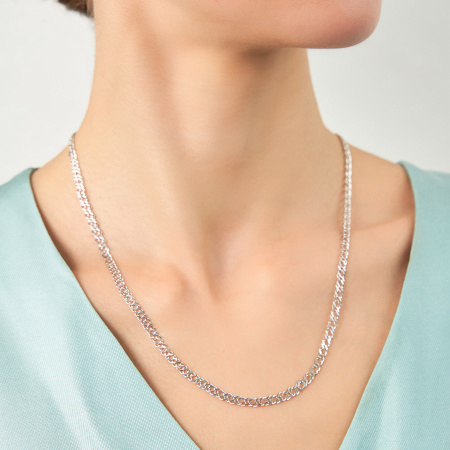 Цепь серебряная «Двойной ромб»