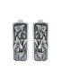 Серьги из серебра с чернением «Цветок»