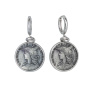 Серебряные серьги «Монеты»