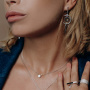 Серьги «Каданс» из серебра с фианитами