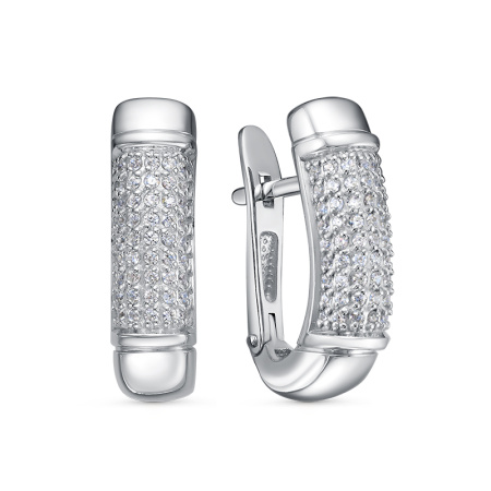 Серебряные серьги с фианитами