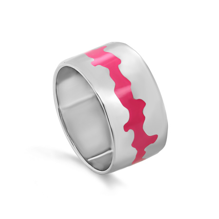 Серебряное кольцо с эмалью «Диско»