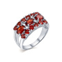 Кольцо из серебра с гранатом