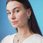 Подвеска из серебра «Чертополох» с эмалью