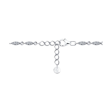 Браслет из серебра с фианитами