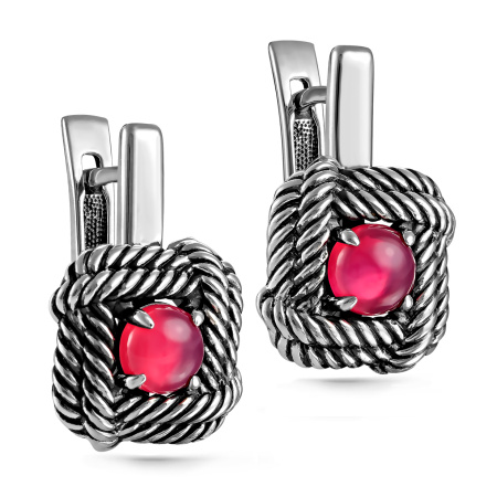 Серьги серебряные с ониксом