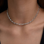 Серебряное колье с фианитами